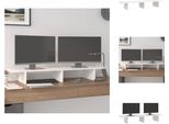 Vidaxl Supporto Per Monitor Bianco 100X27X15 Cm In Legno Di Pino Massiccio - Supporto Per Monitor Per Computer