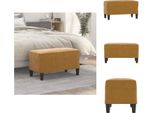 Vidaxl Panca Marrone 70X35X41 Cm In Velluto - Panche