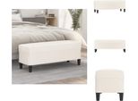 Vidaxl Panca Crema 100X35X41 Cm In Pelle Finta - Panche