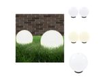 Vidaxl Luci Da Giardino A Led 2 Pz. Sferica 25 Cm Pmma - Illuminazione Esterna