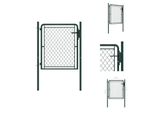 Vidaxl Cancello Da Giardino In Acciaio 100 X 100 Cm Verde - Cancelli Da Giardino