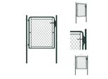 Vidaxl Cancello Da Giardino In Acciaio 100 X 75 Cm Verde - Cancelli Da Giardino