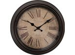 Orologio Da Parete Clayre & Eef Ø 29X5 Cm Plastica Marrone
