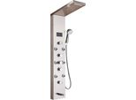 Rubinetto Per Pannello Doccia, Soffione A Cascata, Display Digitale Della Temperatura Dell'acqua, 8009 Spazzolato