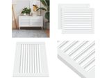 Vidaxl Armadio Ante Design A Persiana 2 Pezzi Bianco 39,5X49,4 Cm Legno Massiccio - Anta Armadio - Ante Guardaroba - Ante Armadio - Pannelli A Persiana