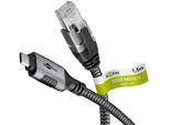 Goobay 70697 Cambia Genere Di Cavo Usb C RJ-45 Nero, Argento