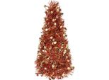 Clayre & Eef Decorazione Natalizia Albero Di Natale Ø 12X27 Cm Plastica Color Oro