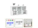 The Living Store Credenza Con Luci Led Bianca 181,5X37X100 Cm