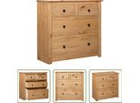 The Living Store Credenza 80X40X83 Cm In Legno Di Pino Panama