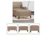 The Living Store Poggiapiedi Cappuccino-Brown 70X55X41 Cm In Pelle Finta