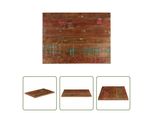 The Living Store Piano D'appoggio 90X60X3,8 Cm Rettangolare In Legno Massiccio Antico