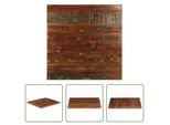 The Living Store Piano Del Tavolo Quadrato 70X70X3,8 Cm In Legno Massiccio Di Recupero