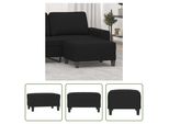 The Living Store Sgabello Nero 70X55X41 Cm Tessuto In Microfibra
