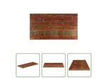 The Living Store Piano D'appoggio 100X60X3,8 Cm Rettangolare In Legno Massiccio Antico