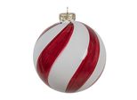 Guaina Natalizia Clayre & Eef Ø 12X12 Cm In Vetro Bianco Rosso
