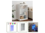 The Living Store Credenza Con Luci Led Bianco 60,5X37X100 Cm