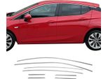 Modanature Per Finestrini Per Opel Astra K 2015-2019 Top Acciaio Inox Cromo 8Pcs