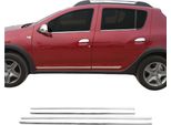 Modanature Per Finestrini Per Dacia Sandero 2012-2020 Acciaio Inox Cromo 4Pz