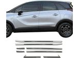 Modanature Per Finestrini Per Opel Crossland X 2017-2025 In Acciaio Inox Cromato 8Pz
