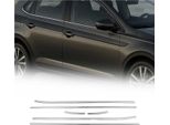 Modanature Per Finestre Per Vw Polo 6R 2009-2017 Lhd In Acciaio Inox Cromato 6Pcs