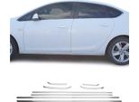 Modanature Per Finestre Per Opel Astra J 2010-2015 Hatchback In Acciaio Inox 8Pcs