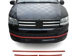 Modanature Griglia Radiatore Modanature Griglia Per Vw T6 2015-2019 Highline Cromo Rosso 3 Pz