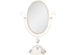 Clayre & Eef Specchio Da Tavolo 34X16X50 Cm Metallo Beige