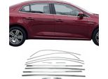 Modanature Per Renault Megane Limo 2016-2025 Acciaio Inox Cromato 12X
