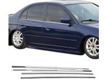 Modanature Per Finestre Per Honda Civic 2000-2005 In Acciaio Inox Cromato 4Pcs