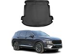 Tappetino Per Bagagliaio Per Hyundai Santa Fe 2018-2021 7 Posti In Gomma Tpe