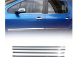Modanature Per Finestre Per Peugeot 307 2001-2008 In Acciaio Inox Cromato 4Pcs