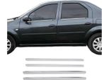 Modanature Per Finestrini Per Dacia Logan 2008-2013 In Acciaio Inox Cromato 4 Pz
