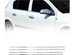 Modanature Finestre Per Opel Astra H 2009-2013 Acciaio Inox Cromo 4Pz