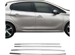 Modanature Per Finestre Per Peugeot 208 2012-2019 In Acciaio Inox Cromato 4 Pezzi