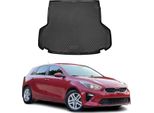 Tappetino Per Bagagliaio Per Kia Ceed Sw 2005-2021 In Gomma Tpe Nero