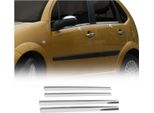 Modanature Per Finestre Per Citroen C3 2002-2009 In Acciaio Inox Cromato 4Pcs