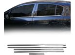 Modanature Per Finestre Per Opel Corsa D 2006-2015 In Acciaio Inox Cromato 6Pcs