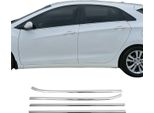 Modanature Per Finestre Per Hyundai I30 2012-2017 In Acciaio Inox Cromato 4Pcs