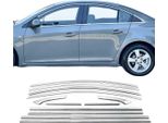 Modanature Finestra Per Chevrolet Cruze 2009-2016 Acciaio Inox Cromo 12Pcs