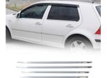 Modanature Per Finestrini Per Vw Golf 1997-2003 In Acciaio Inox Cromato 4 Pz