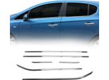 Modanature Per Finestrini Per Opel Corsa 2015-2019 In Acciaio Inox Cromato 6 Pz