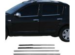 Modanature Per Finestrini Per Dacia Sandero 2008-2012 Acciaio Inox Cromo 4Pz