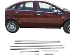 Modanature Per Finestrini Per Fiat Linea 2006-2012 In Acciaio Inox Cromato 8Pz