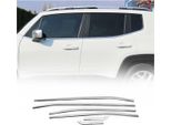 Modanature Per Finestre Per Jeep Renegade 2014-2024 In Acciaio Inox Cromato 6Pcs