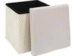 Howhomely Pouf Beige-Grigio Cuscino Seduta 38 X 38 X 38 Cm Pouf Seduta Sgabello