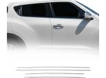 Modanature Per Finestre Per Nissan Juke 2010-2019 In Acciaio Inox Cromato 4Pcs