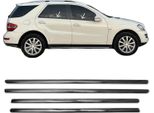 Modanature Per Finestre Per Mercedes Ml 2005-2011 In Acciaio Inox Scuro 4Pcs
