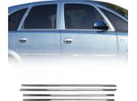 Modanature Per Finestre Per Opel Meriva 2002-2010 In Acciaio Inox Cromato 4Pcs