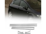 Modanature Per Finestrini Per Seat Leon 2005-2012 5-Tr Acciaio Inox Cromo 8Pz