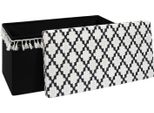 Howhomely Pouf Bianco E Nero 76 X 38 X 38 Cm Puff Boho